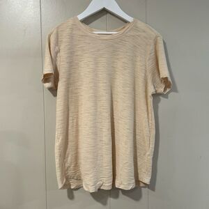 Pilcro Beige Slub Knit Short Sleeve Tee Size XS | Anthropologie Minimalist Top